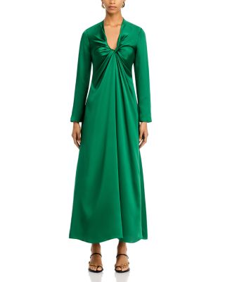 green emerald velvet dress CONTRAST RIB TANK DRESS – Rosetta Getty