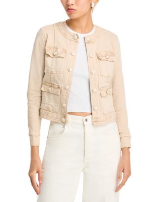 ジャケット・アウター louren twill no collar jacket beige louren twill no collar jacket beige