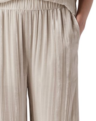 Wide Leg Crushed Velvet Ankle Pants