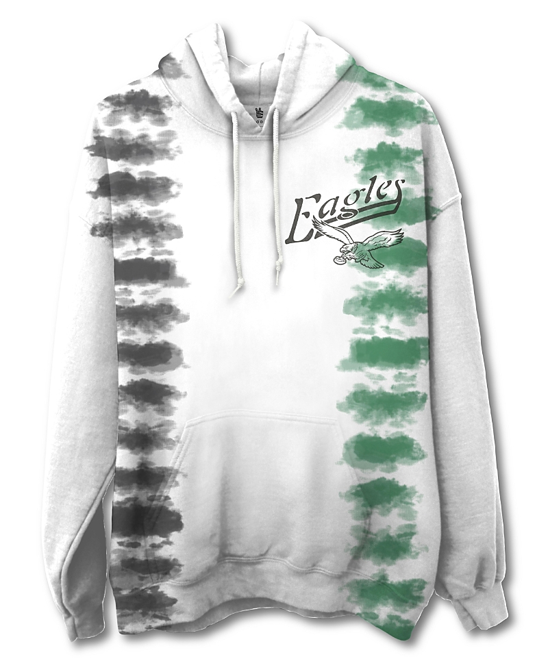 Junk Food Clothing Unisex Nfl Philadelphia Eagles Stitch Tie Dye Hoodie In Tie Dye