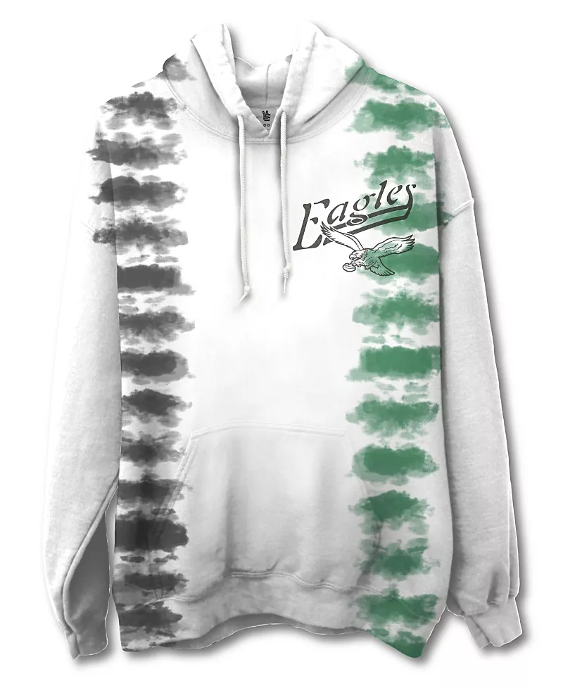 Junk Food Clothing Unisex Nfl Philadelphia Eagles Stitch Tie Dye Hoodie