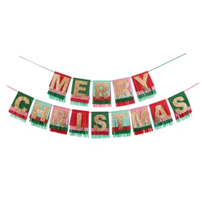 Meri Meri Merry Christmas Fringe Garland Banner