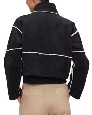 Kelly Reversible Faux Shearling Cropped Jacket