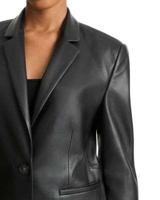 Srunken Leather Blazer