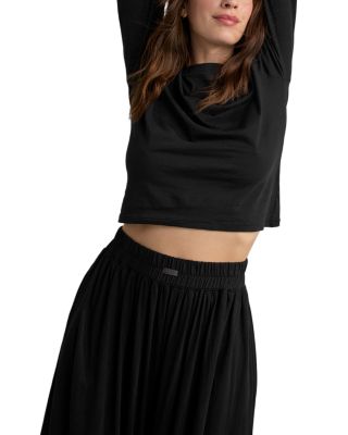 Pima Crewneck Top & Wide Leg Pants
