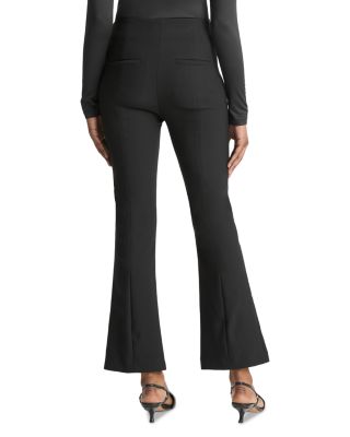 Mid Rise Pintucked Cropped Pants