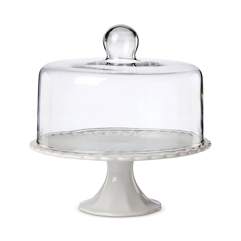 Lenox Cake Plate With Dome Lid In White