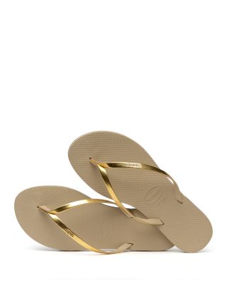 Women's You Metallic Slim Flip-Flops