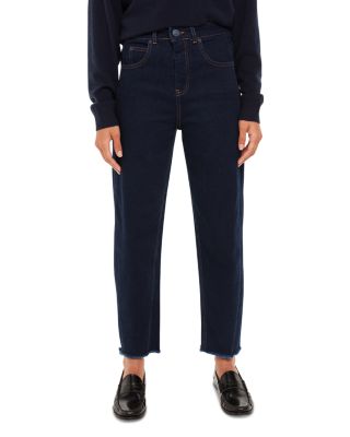 Whistles - High-Waist Barrel-Leg Jeans in Dark Denim