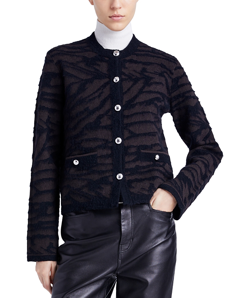 Shop Proenza Schouler White Label Josephine Brushed Jacket In Hickory/black