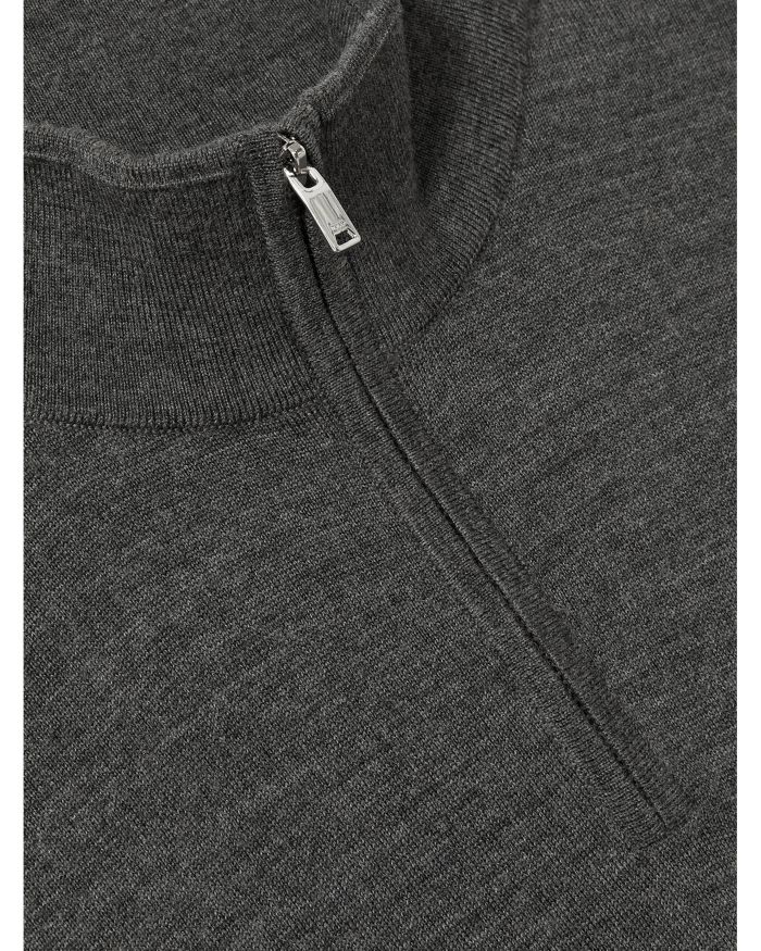 Quarter Zip Wool Sweater