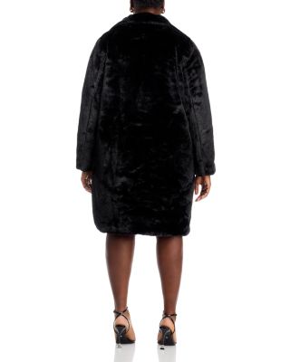 Faux-Fur Coat with Wide Lapels - Exclusive