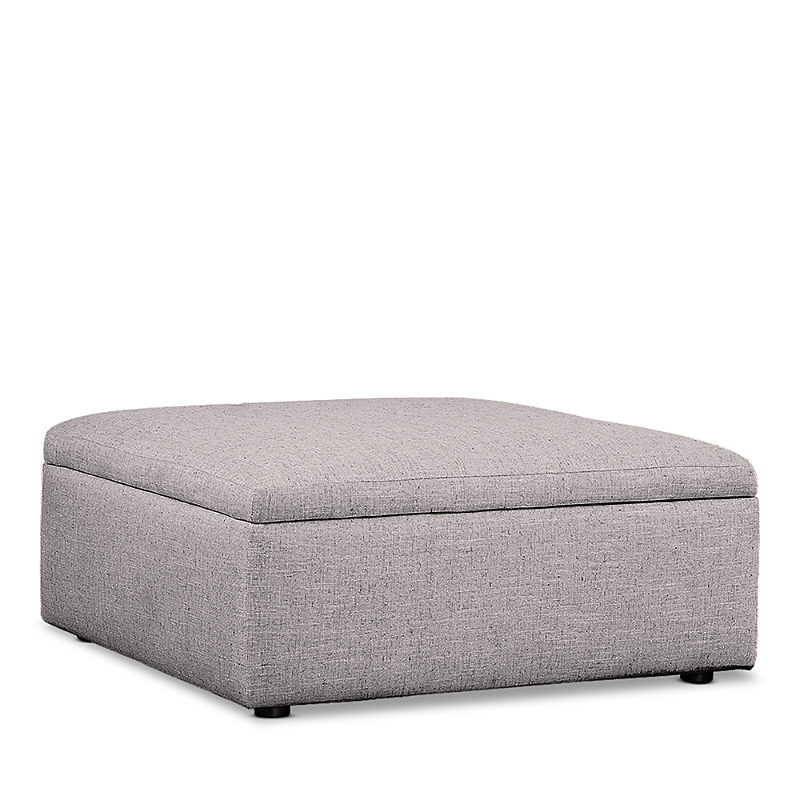 Bloomingdale's Alice Large Square Storage Ottoman, In Fabric In Artisan Praline