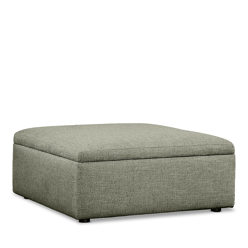 Bloomingdale's Alice Large Square Storage Ottoman, In Fabric In Artisan Sage
