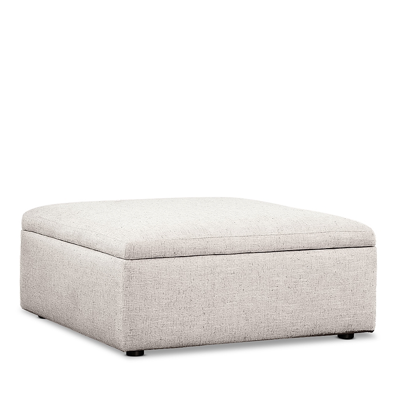 Bloomingdale's Alice Large Square Storage Ottoman, In Fabric In Lovely Dove