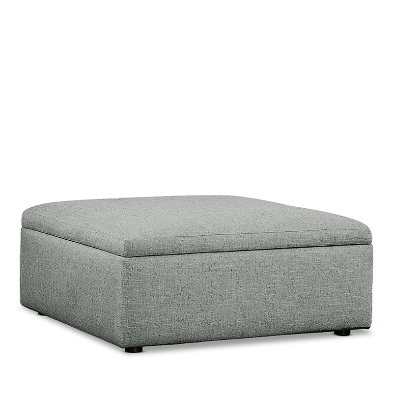 Bloomingdale's Alice Large Square Storage Ottoman, In Fabric In Lovely French Blue