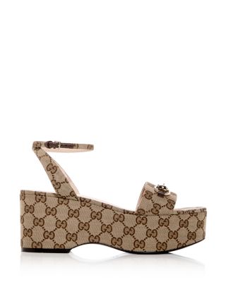 Women's Horsebit Platform Wedge Sandals