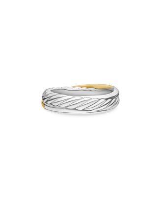 Sterling Silver & 18K Yellow Gold Crossover Ring