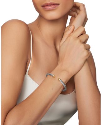 Cable Classics Bracelet with Gold Domes &amp; Diamonds