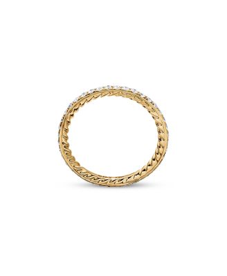 18K Yellow Gold DY Eden Band Ring with Diamonds