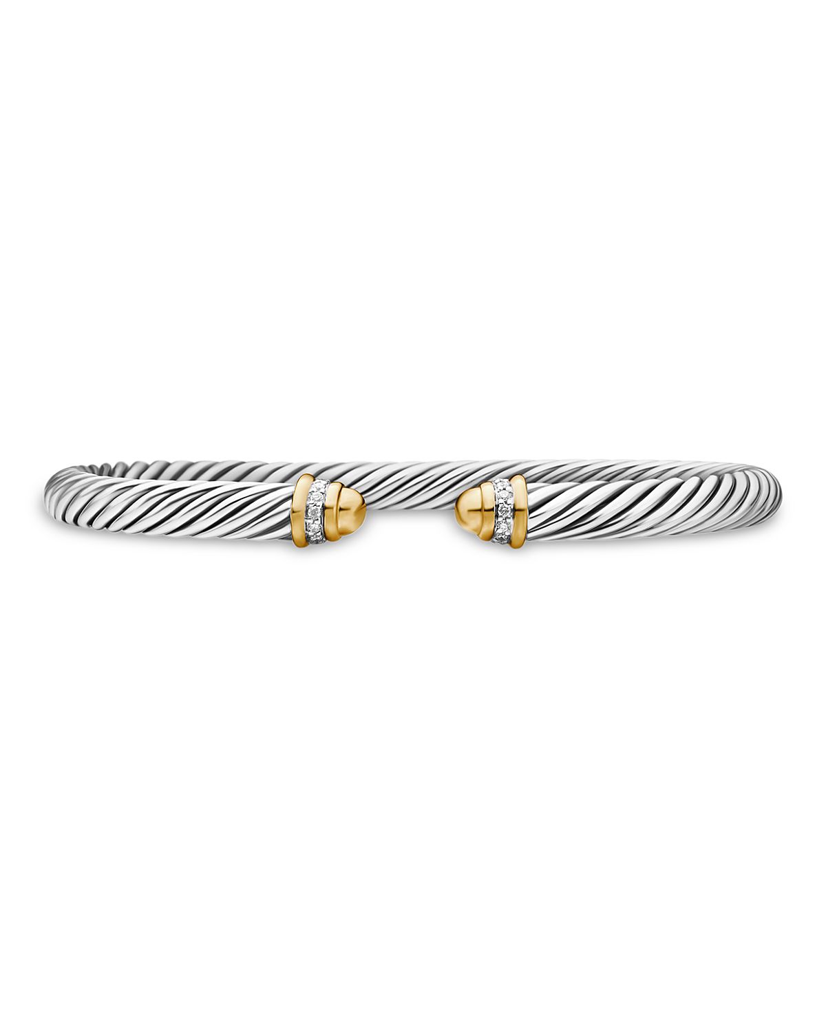David Yurman Cable Classics Bracelet with Gold Domes & Diamonds