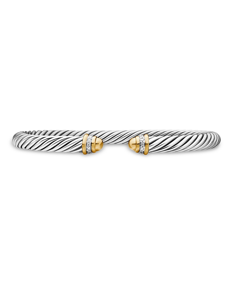 David Yurman Cable Classics Bracelet with Gold Domes & Diamonds