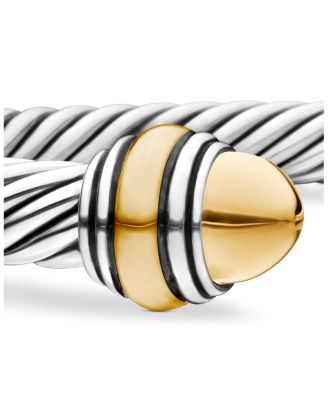 Classic Cable Bracelet in Sterling Silver with 14K Yellow Gold, 5mm