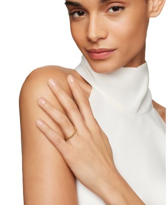 18K Yellow Gold DY Unity Cable Band Ring