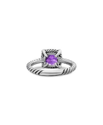 Sterling Silver Petite Chatelaine&reg; Ring with Amethyst & Diamonds - Exclusive