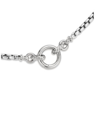 Sterling Silver Amulet Holder Box Chain Necklace, 18"