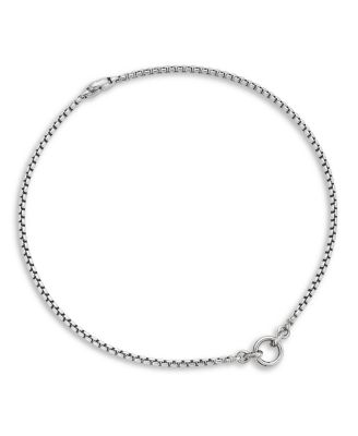 Sterling Silver Amulet Holder Box Chain Necklace, 18"