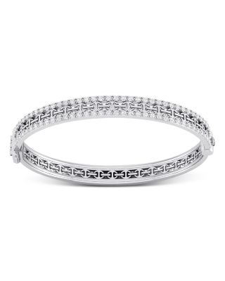 18K White Gold Chassis I Bracelet with Diamonds, 1.20 tcw