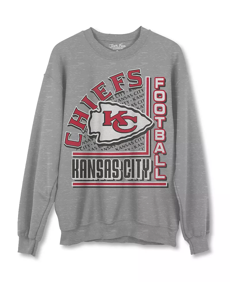 Junk Food Clothing Unisex Nfl Kansas City Chiefs Backfield Crew Fleece Sweatshirt
