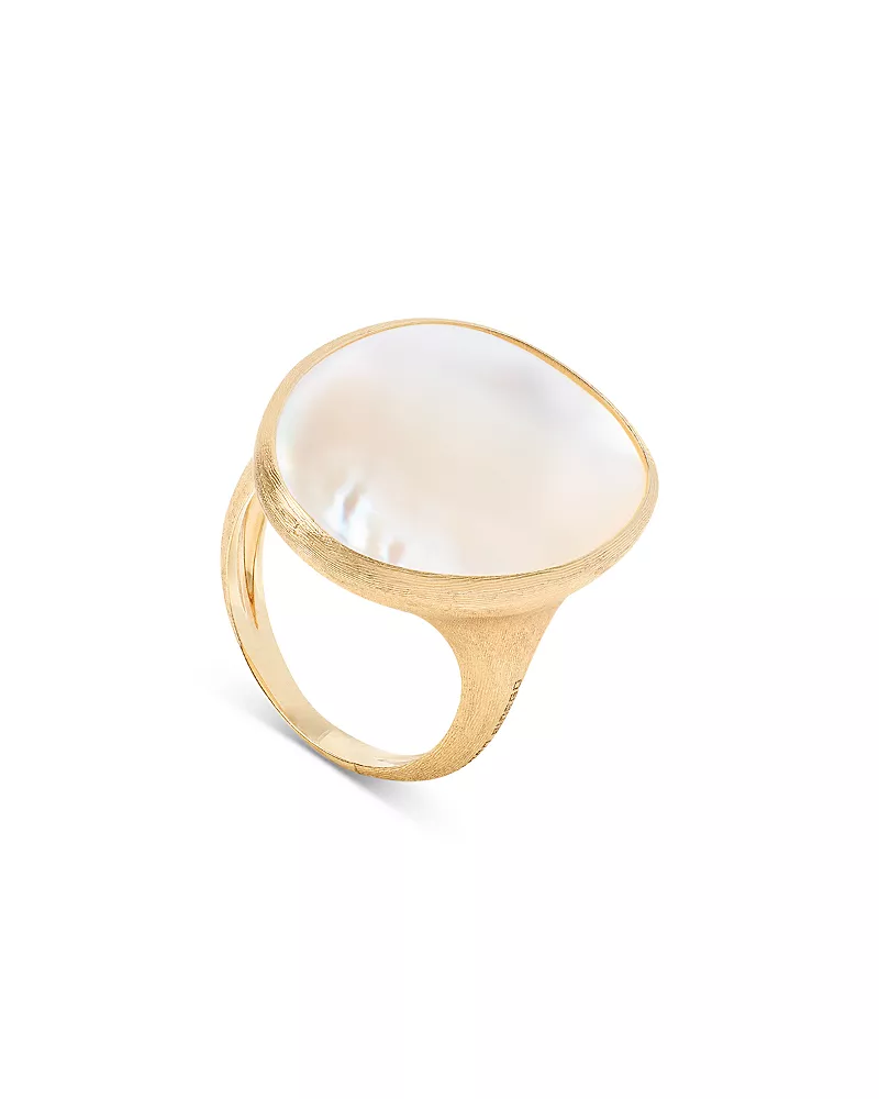Marco Bicego 18K Yellow Gold Lunaria Mother of Pearl Ring