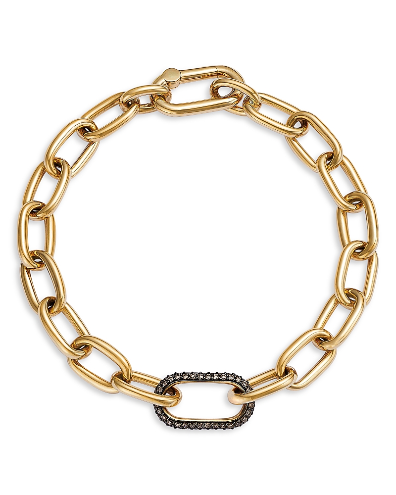 Bloomingdale's Fine Collection Diamond Link Bracelet In 14k Yellow Gold, 0.67 Ct. T. W. In Brown/gold