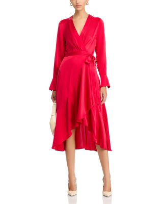 Victoria Tie Waist Long Sleeve Midi Dress