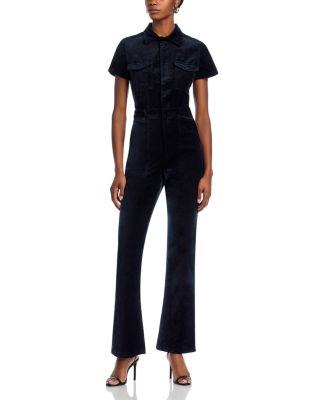 Good American - Fit For Success Velvet Jumpsuit