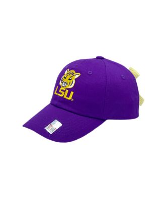 Bits & Bows - Girls' Officially Licensed LSU Bow Baseball Hat - Baby, Little Kid, Big Kid