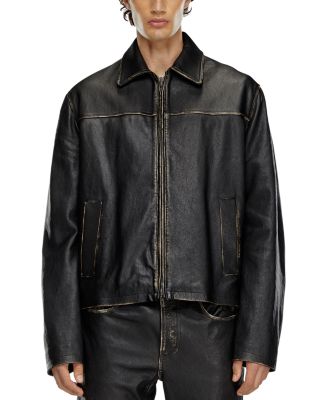 Diesel - L-Blixia Regular Fit Leather Jacket