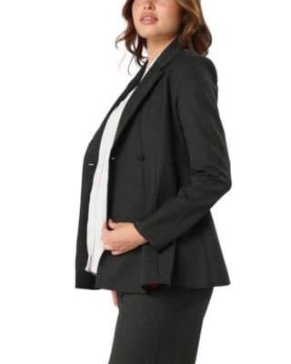 Women's Tailored Maternity Workwear Blazer in Italian Stretch Suiting Fabric 