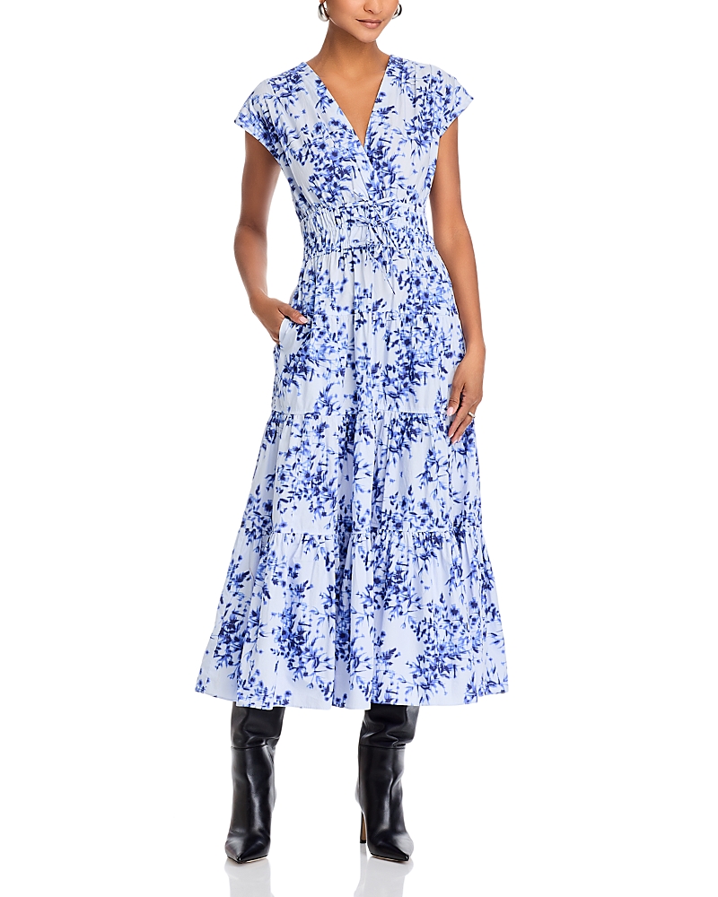Derek Lam 10 Crosby Fatima Cornflower Tiered Maxi Dress In Cornflower