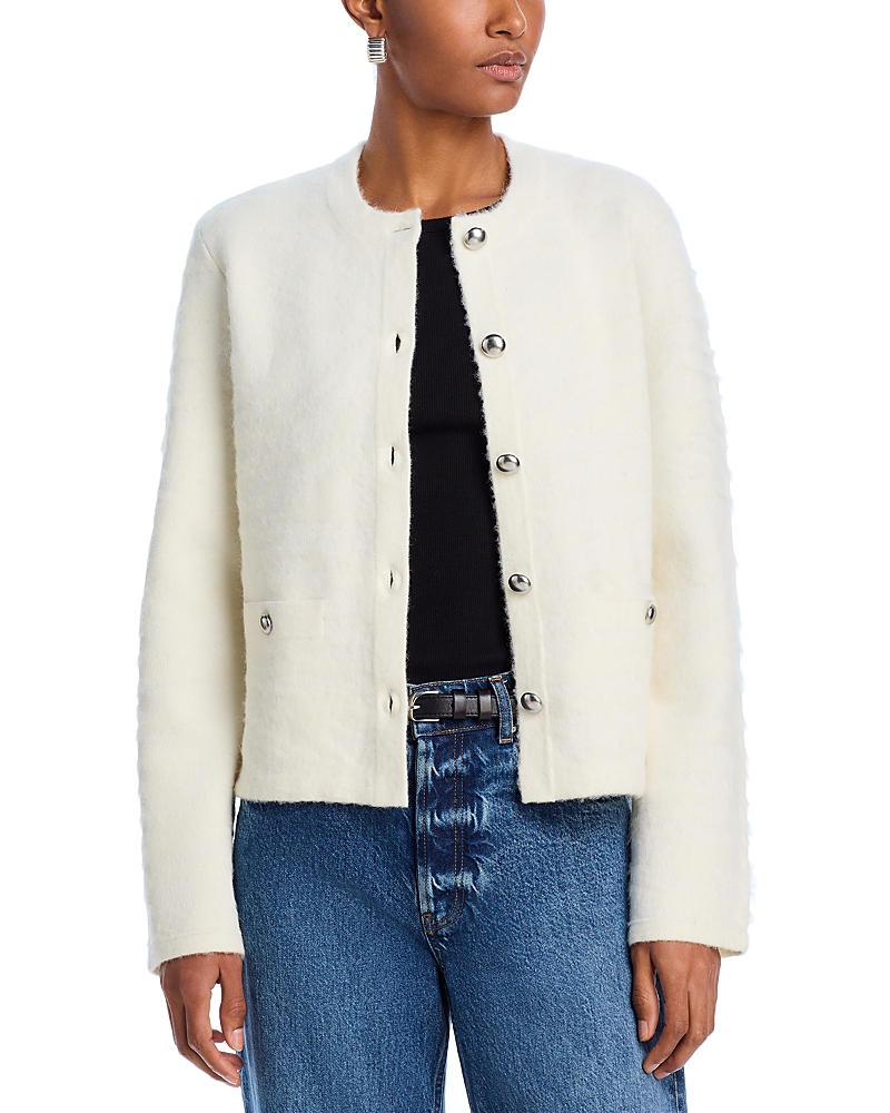 Shop Proenza Schouler White Label Josephine Brushed Jacket In Eggshell