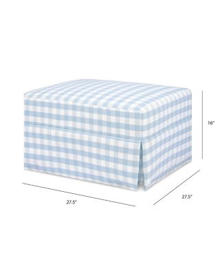 Crawford Gliding Ottoman in Gingham
