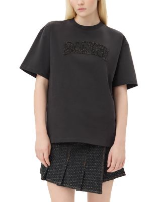 GANNI - Embellished Logo Tee