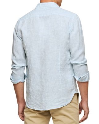 Giles Linen Textured Tailored Fit Button Down Shirt