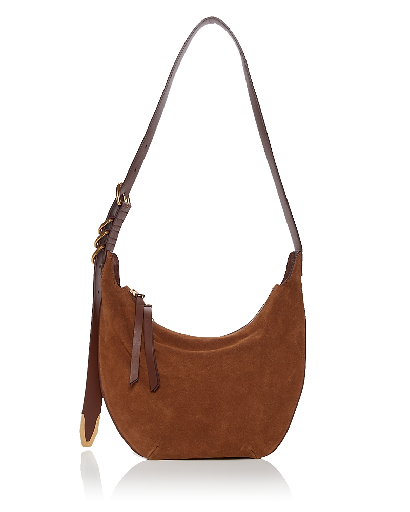 Rag & Bone Spire Mini Hobo Bag In Brown Suede