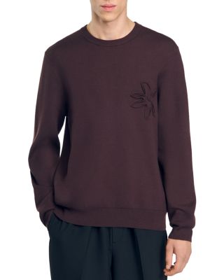 Sandro Single Flower Slim Fit Sweater