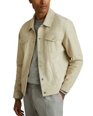 REISS - Eden Suede Trucker Jacket