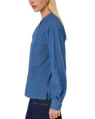 Pintucked Denim Shirt