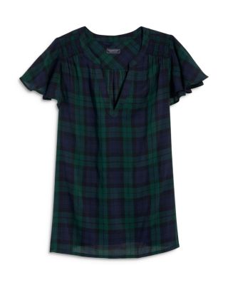 Vineyard Vines - Plaid Flutter Sleeve Top